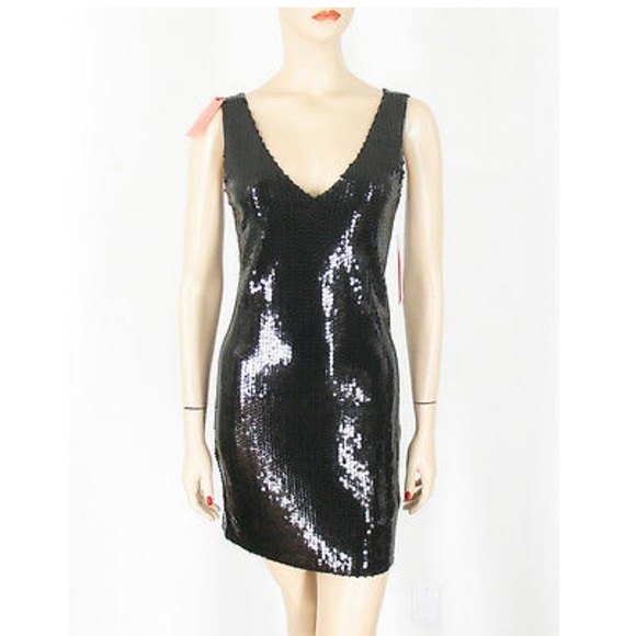 Aqua X Maddie & Tae Sequin Double V Dress - Picture 5 of 5